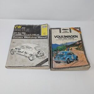 Vtg VW Beetle Repair Manuals Haynes 1954-1966 Clymer 1961-1977 Karmann Ghia